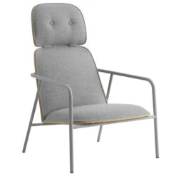 Normann Copenhagen Pad Loungesessel Hoch, Grauer Stahl - Eiche - Synergy LDS 16