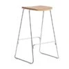 Normann Copenhagen Just Barstool 65 Cm, Ohne Rückenlehne, Eiche – Chrom -Normann Copenhagen 16NCchairs iso HV