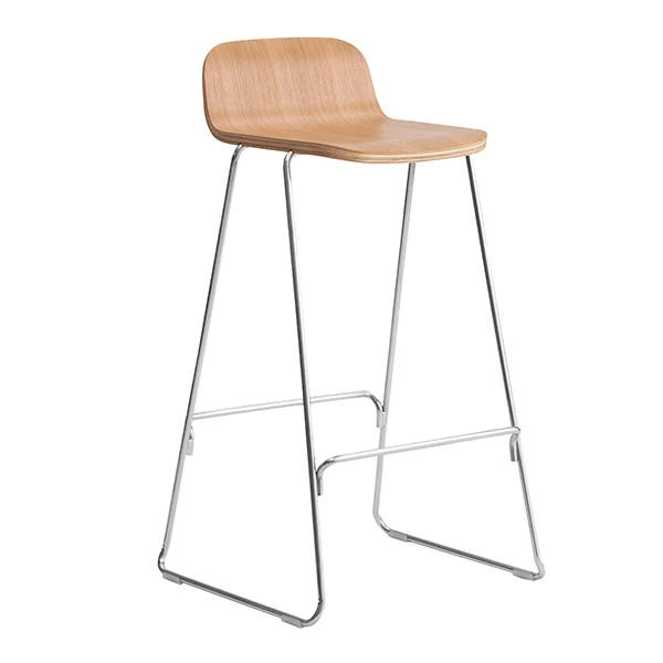 Normann Copenhagen Just Barstool 65 Cm, Mit Rückenlehne, Eiche – Chrom 3 Normann Copenhagen Just Barstool 65 Cm, Mit Rückenlehne, Eiche – Chrom