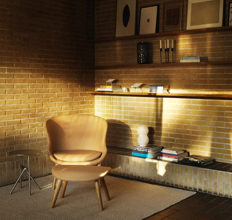 Normann Copenhagen Hyg Loungesessel, Niedrig, Eiche - Brandyfarbenes Leder Ultra 6 Normann Copenhagen Hyg Loungesessel, Niedrig, Eiche - Brandyfarbenes Leder Ultra – Bild 4