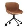 Normann Copenhagen Hyg Swivel Chair 4 Wheels, Black - Brandy Ultra Leather -Normann Copenhagen 211NormannCopenhagen AK