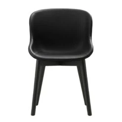 Normann Copenhagen Hyg Stuhl, Schwarze Eiche - Schwarzes Leder Ultra