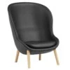 Normann Copenhagen Hyg Loungesessel, Hoch, Eiche - Schwarzes Leder Ultra -Normann Copenhagen 220NormannCopenhagen AK