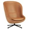 Normann Copenhagen Hyg Loungesessel, Hoch, Dreh- Und Kippbar, Schwarz - Brandyfarbe