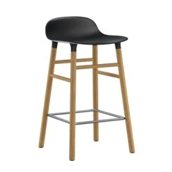 Normann Copenhagen Barhocker Form, 65 Cm, Schwarz – Eiche