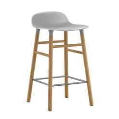 Normann Copenhagen Barhocker Form, 65 Cm, Grau – Eiche