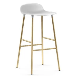 Normann Copenhagen Form Barstuhl Messingbeine 75cm