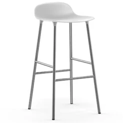 Normann Copenhagen Form Barstuhl Verchromte Beine 75cm