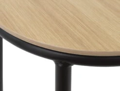Normann Copenhagen Circa Hocker, Schwarzer Stahl - Eiche -Normann Copenhagen 506070 Circa Stool 45cm Black Steel Oak 04 kopi