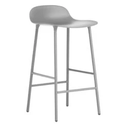 Normann Copenhagen Barstuhl Form, 65 Cm, Grauer Stahl – Grau