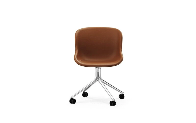 Normann Copenhagen Hyg Stuhl Mit 4 Rollen, Drehb., Aluminium – Brandy Leder Ultra – Bild 2