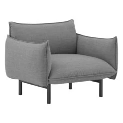 Normann Copenhagen Ark Sessel, Schwarzer Stahl - Canvas 134 -Normann Copenhagen 607364 Ark Armchair Black Steel Canvas 2 134 02