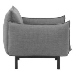 Normann Copenhagen Ark Sessel, Schwarzer Stahl - Canvas 134 -Normann Copenhagen 607364 Ark Armchair Black Steel Canvas 2 134 03