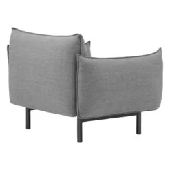 Normann Copenhagen Ark Sessel, Schwarzer Stahl - Canvas 134 -Normann Copenhagen 607364 Ark Armchair Black Steel Canvas 2 134 04