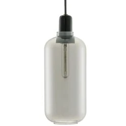 Normann Copenhagen Amp Pendelleuchte, Groß, Rauchgrau/schwarz