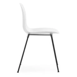 Normann Copenhagen Form Stuhl, Stapelbar, Stahl Schwarz - Weiß -Normann Copenhagen Form Chair Stacking Black Steel White 3