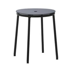 Normann Copenhagen Circa Barhocker, Schwarzer Stahl - Schwarzes Aluminium