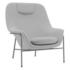 Normann Copenhagen Drape Loungesessel, Kopfstütze, Hallingdal 110 - Grau