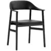 Normann Copenhagen Herit Sessel, Schwarze Eiche - Schwarzes Leder -Normann Copenhagen NormannCopenhagen herit tuoli kasinoja musta Spectrummusta