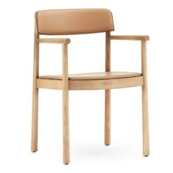 Normann Copenhagen Timb Sessel, Hellbraun - Ultra Leder Kamelbraun