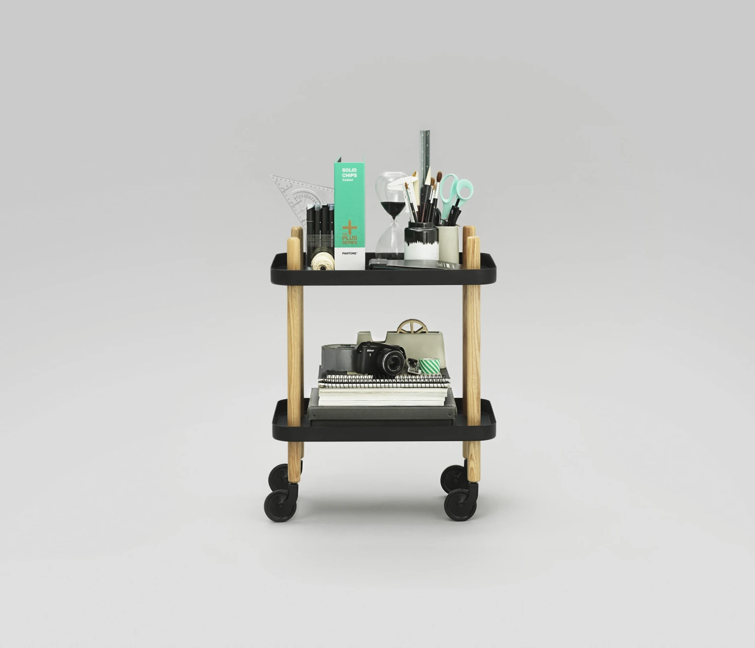 Ablage Block Metall Schwarz / Auf Rollen - Normann Copenhagen 5 Ablage Block Metall Schwarz / Auf Rollen - Normann Copenhagen – Bild 3