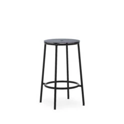 Barhocker Circa Metall Schwarz / H 65 Cm - Aluminium - Normann Copenhagen