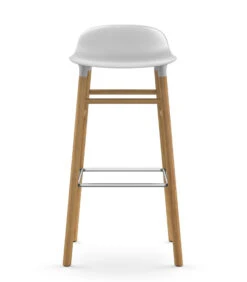 Barhocker Form Plastikmaterial Holz / H 75 Cm - Stuhlbeine Eiche - Normann Copenhagen -Normann Copenhagen barhocker form weiss eiche madeindesign 281612 original