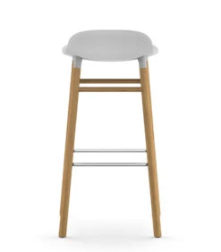Barhocker Form Plastikmaterial Holz / H 75 Cm - Stuhlbeine Eiche - Normann Copenhagen -Normann Copenhagen barhocker form weiss eiche madeindesign 281614 original