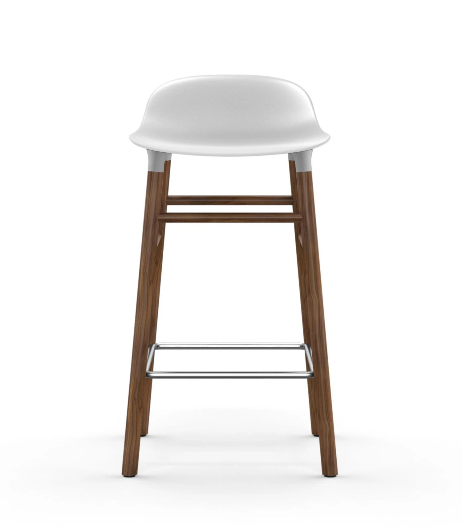 Barhocker Form Plastikmaterial Holz / H 65 Cm - Stuhlbeine Nussbaum - Normann Copenhagen 4 Barhocker Form Plastikmaterial Holz / H 65 Cm - Stuhlbeine Nussbaum - Normann Copenhagen – Bild 2