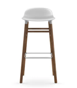 Barhocker Form Plastikmaterial Holz / H 75 Cm - Stuhlbeine Nussbaum - Normann Copenhagen -Normann Copenhagen barhocker form weiss nussbaum madeindesign 281616 original