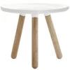 Couchtisch Tablo Small Plastikmaterial Holz Weiß Ø 50 Cm - Normann Copenhagen -Normann Copenhagen couchtisch tablo small weiss madeindesign 163248 original