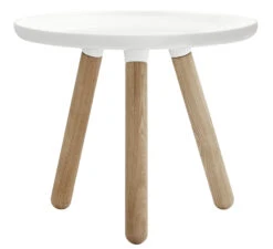Couchtisch Tablo Small Plastikmaterial Holz Weiß Ø 50 Cm - Normann Copenhagen