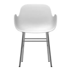 Normann Copenhagen Form Stuhl, Chrom – Weiß -Normann Copenhagen form armchair chrome white VS