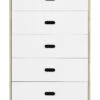 Kommode Kabino Metall Holz / L 74 Cm X H 127 Cm - 5 Schubladen - Normann Copenhagen -Normann Copenhagen kommode kabino weiss esche madeindesign 275983 original