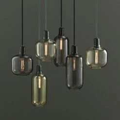 Normann Copenhagen Amp Hängelampe Groß, Weiß/Weiß Marmoriert -Normann Copenhagen normann copenhagen amp deckenleuchte l smoke schwarz 5 1