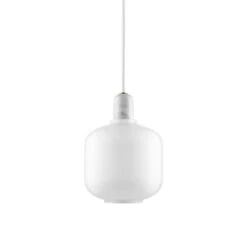 Normann Copenhagen Amp Hängelampe Klein, Weiß/Weiß Marmoriert