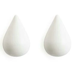 Normann Copenhagen Drop It Haken, Weiss, Gross, 2 Stück