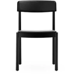 Normann Copenhagen Timb Stuhl, Ultra Leather, Schwarz / Schwarz