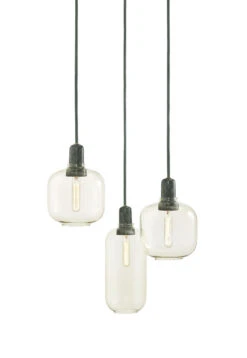 Pendelleuchte Amp Large Glas Stein Gelb Braun Gold / Ø 11 X H 26 Cm - Normann Copenhagen -Normann Copenhagen pendelleuchte amp large goldfarben marmor jadegrun madeindesign 229989 original