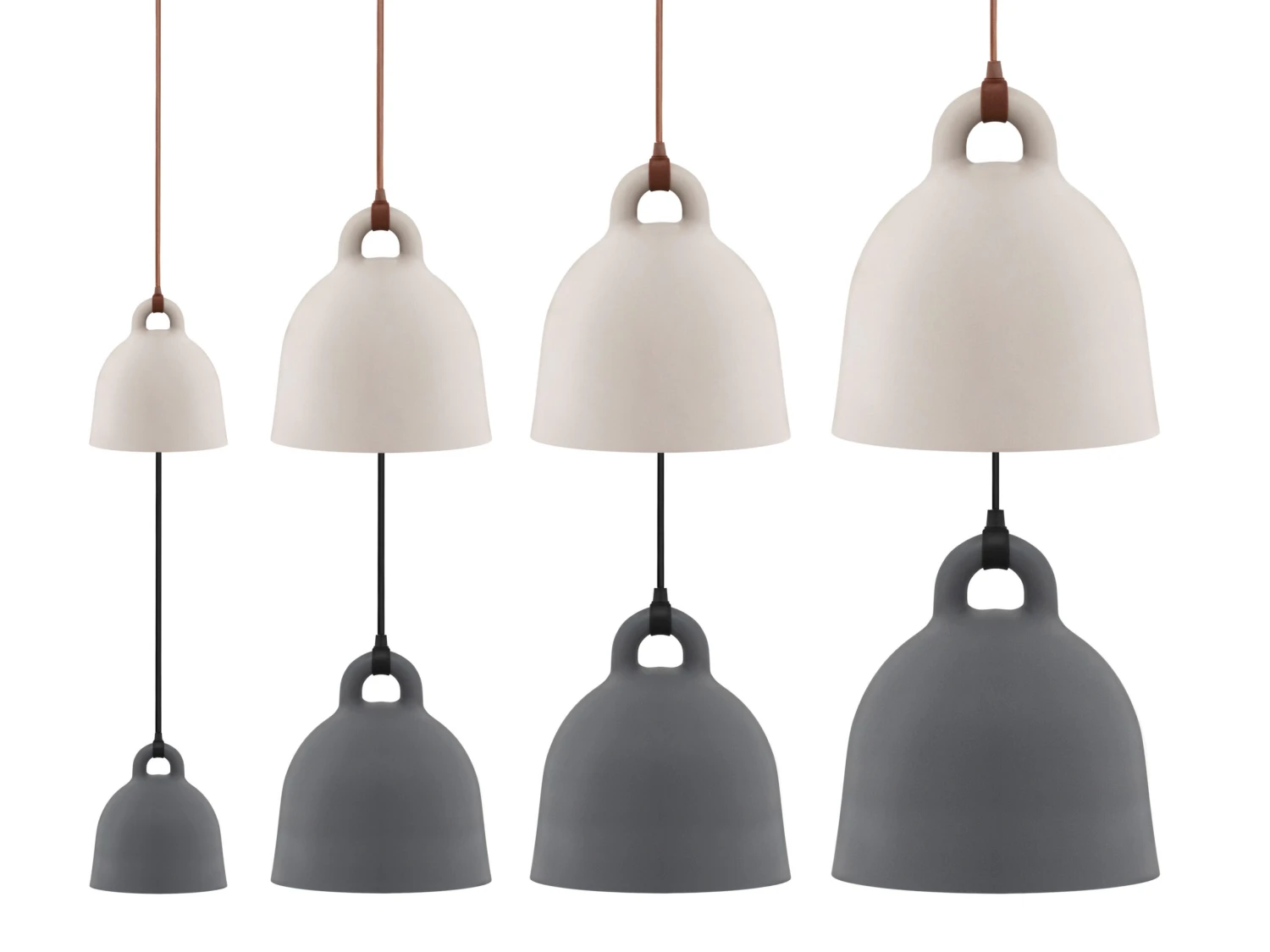 Pendelleuchte Bell Metall Grau / XS - Ø 22 Cm - Normann Copenhagen 5 Pendelleuchte Bell Metall Grau / XS - Ø 22 Cm - Normann Copenhagen – Bild 3