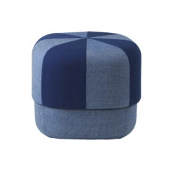 Sitzkissen Circus Duo Textil Blau / Small - Ø 46 Cm - Normann Copenhagen