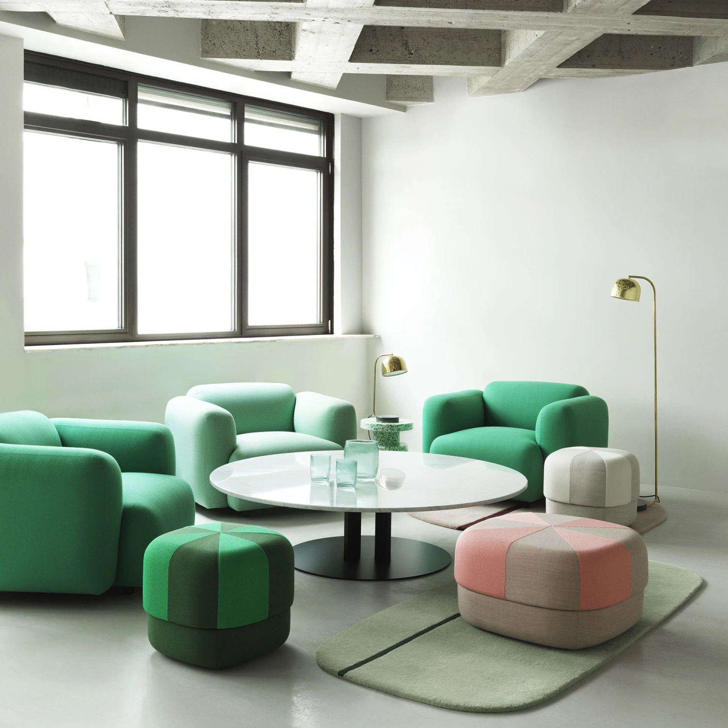 Sitzkissen Circus Duo Textil Rosa / Large - Ø 65 Cm - Normann Copenhagen 4 Sitzkissen Circus Duo Textil Rosa / Large - Ø 65 Cm - Normann Copenhagen – Bild 2