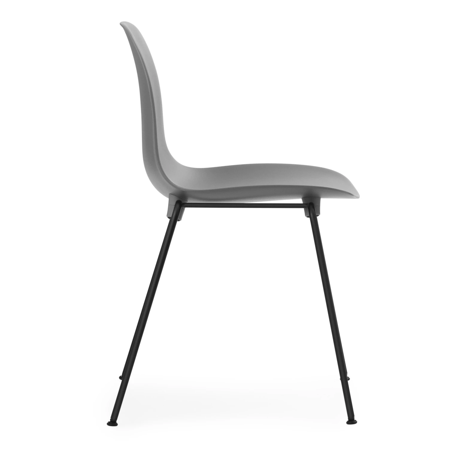 Stapelbarer Stuhl Form Plastikmaterial Grau / 4 Metallbeine - Normann Copenhagen 4 Stapelbarer Stuhl Form Plastikmaterial Grau / 4 Metallbeine - Normann Copenhagen – Bild 2